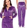 Custom Design Logo Heavyweight Ladies Letter Velour