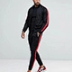 track suit with side stripes