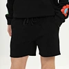 black cotton running shorts