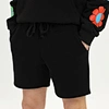 black cotton running shorts