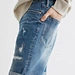 enzyme washed denim shorts