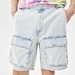 denim cargo shorts