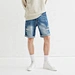 stretch denim shorts