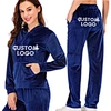 Custom Design Logo Heavyweight Ladies Letter Velour