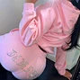 Hot Sale Plus Size Pink Long Sleeve Tracksuits Diamond Joggers Pants Hoodies For Women Tracksuit Set Sweatsuit