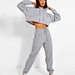 custom ladies crop hooded gym tracksuit sportswear 2 piece set tracksuits for women