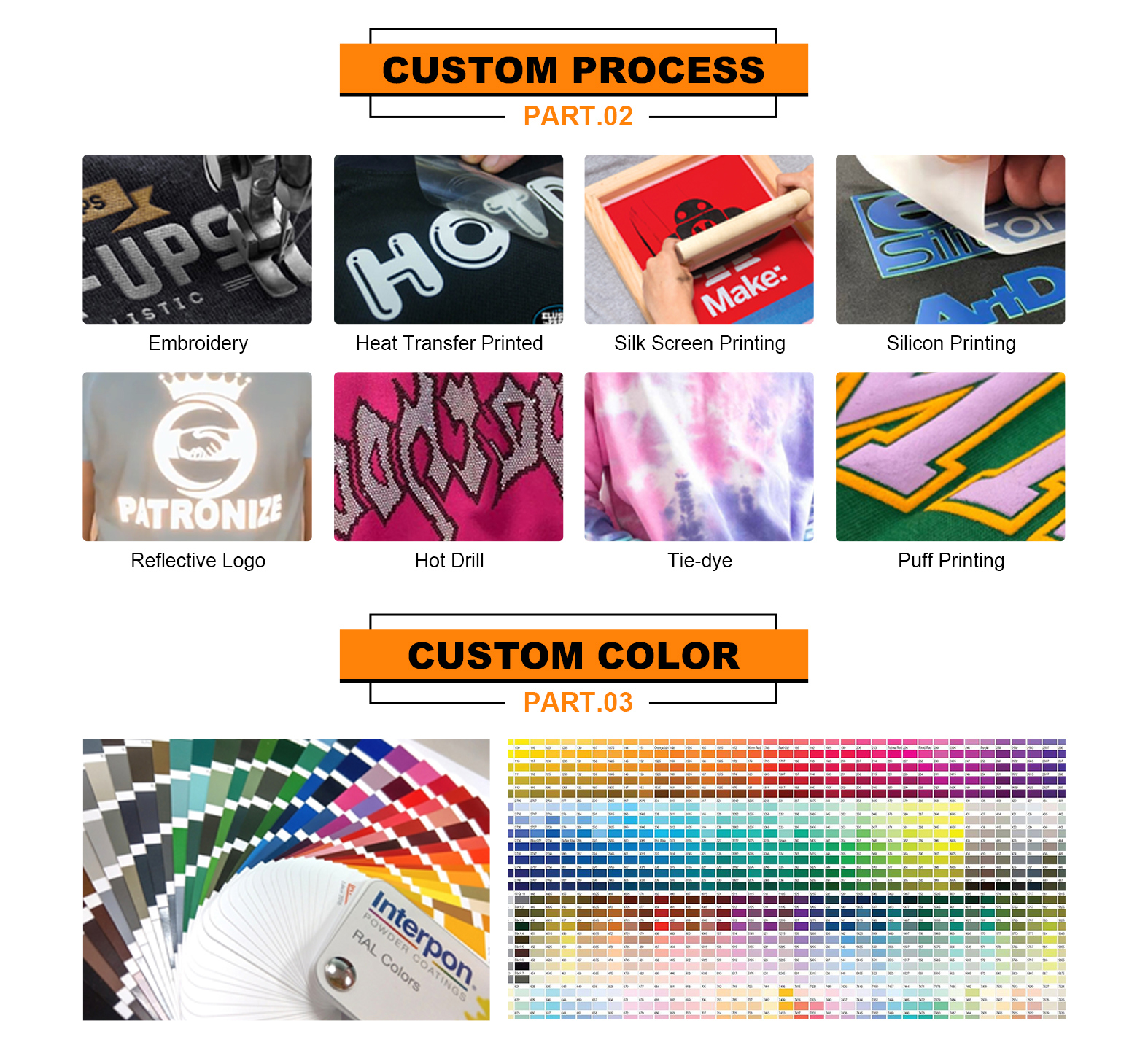 Custom clothing，custom logo，custom color