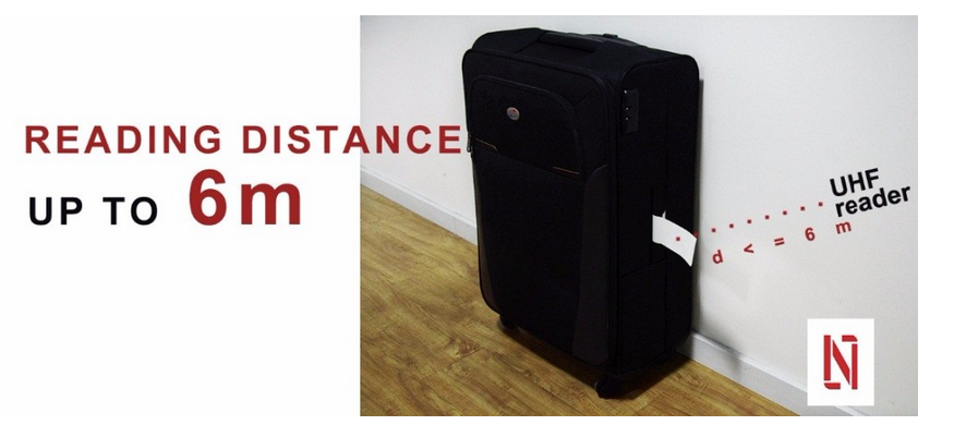 Custom size paper suitcase UHF airplane RFID luggage tags