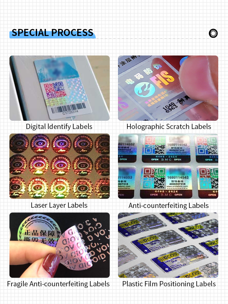 One time use Fragile anti-Counterfeit RFID nfc tag high security Tamper proof nfc stickers for wine bottle