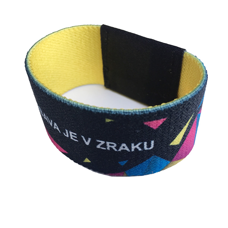 Adjustable RFID wristband polyester elastic fabric bracelet NFC tag waterproof smart RFID wristband