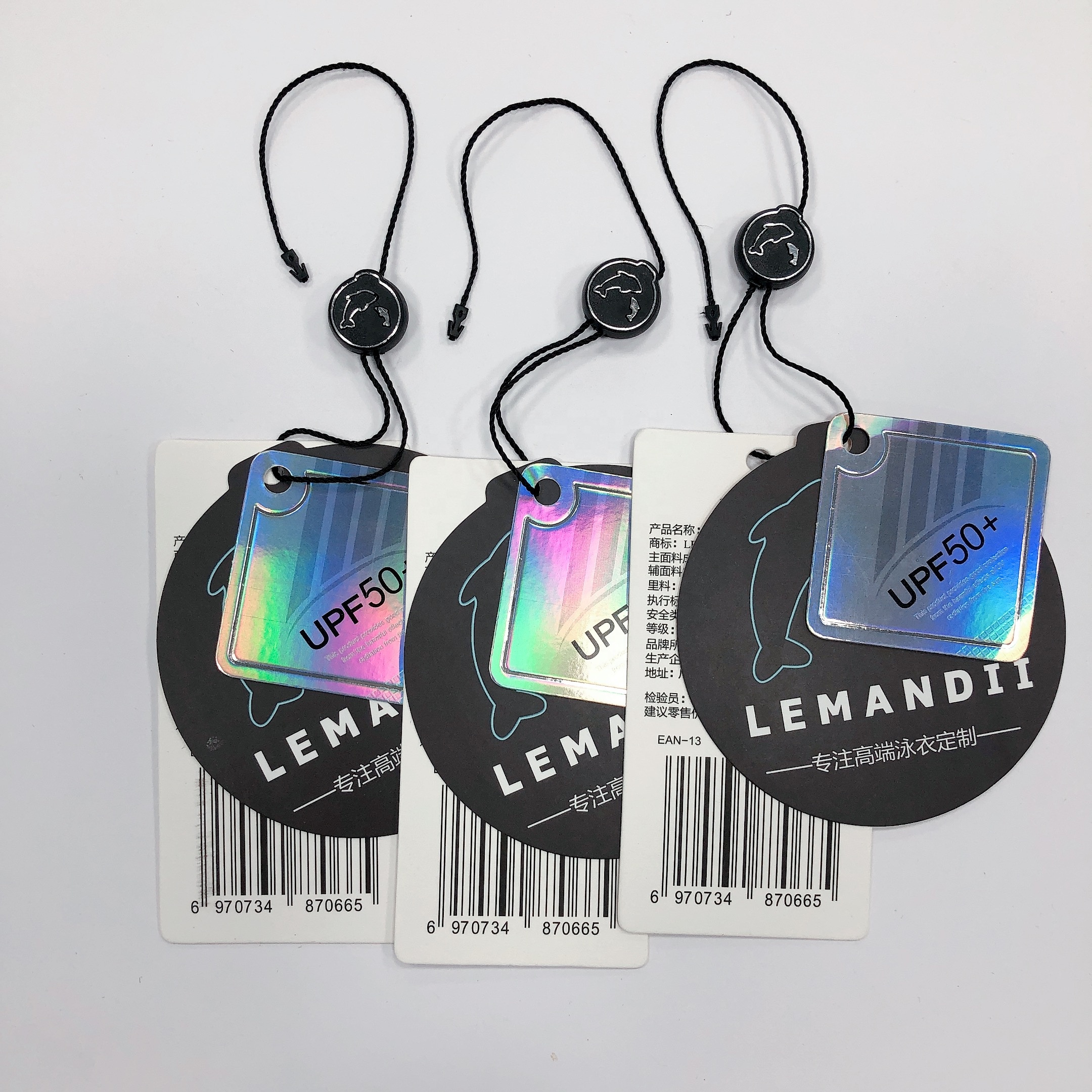 OEM Rfid Hang Tag For Swimwear And Black Paper Hang Tag With Barcode For Apparel Accessory