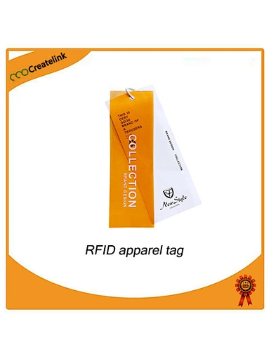 RFID Hang Tag Custom tags designer orange PVC paper hangtag