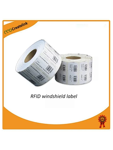 RFID windshield label for parking or access control