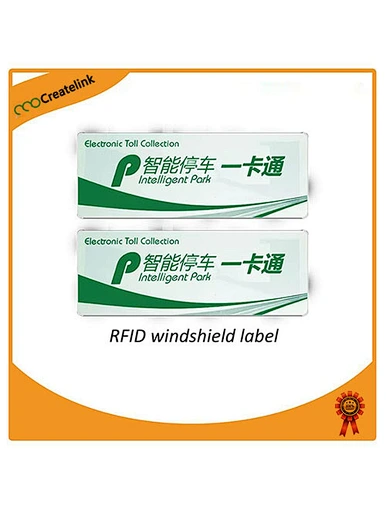 RFID windshield label for parking or access control