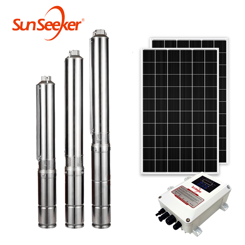 DC24V solar water pump plastic impeller submersible pump deep well pumping