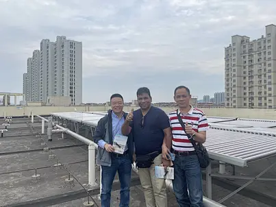 孟加拉客户参观热水工程