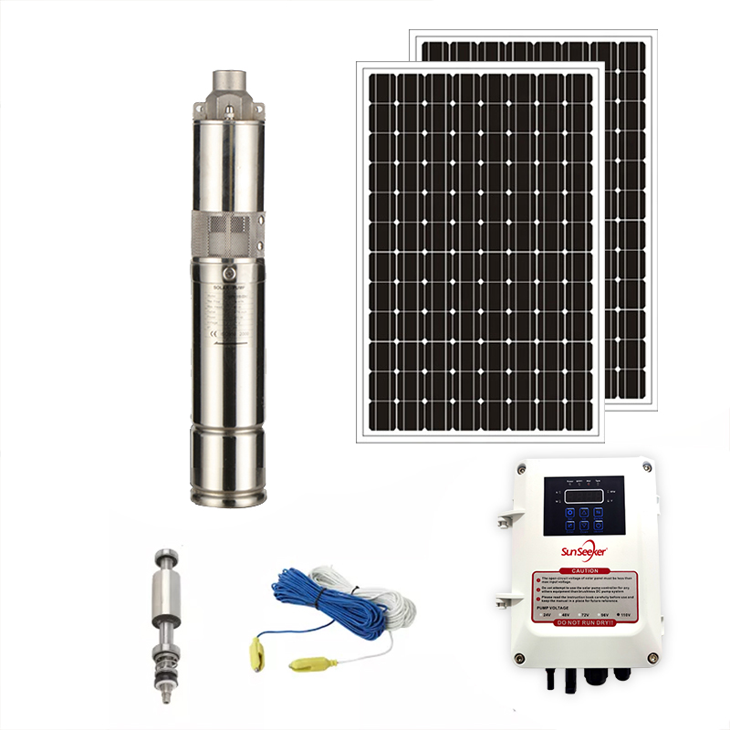 The manufacturer directly exports the 3-inch solar wtaer pumpsolar screw pump die-casting water outlet process to Africa, and the farmland irrigation system