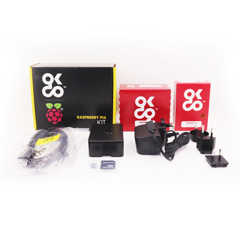 Accessori Raspberry pi 4 Cavo HDMI/custodia/adattatore di alimentazione/scheda SD