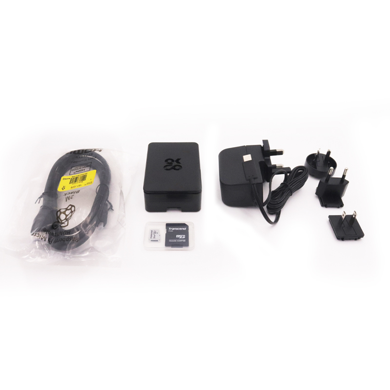 Accessori Raspberry pi 4 Cavo HDMI/custodia/adattatore di alimentazione/scheda SD