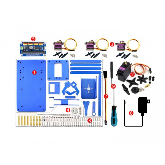 Kit braccio robotico in metallo 4-DOF per micro:bit, Bluetooth