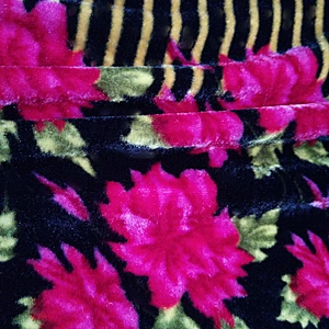 Weft woven polyester velvet printing