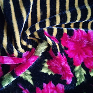 Weft woven polyester velvet printing