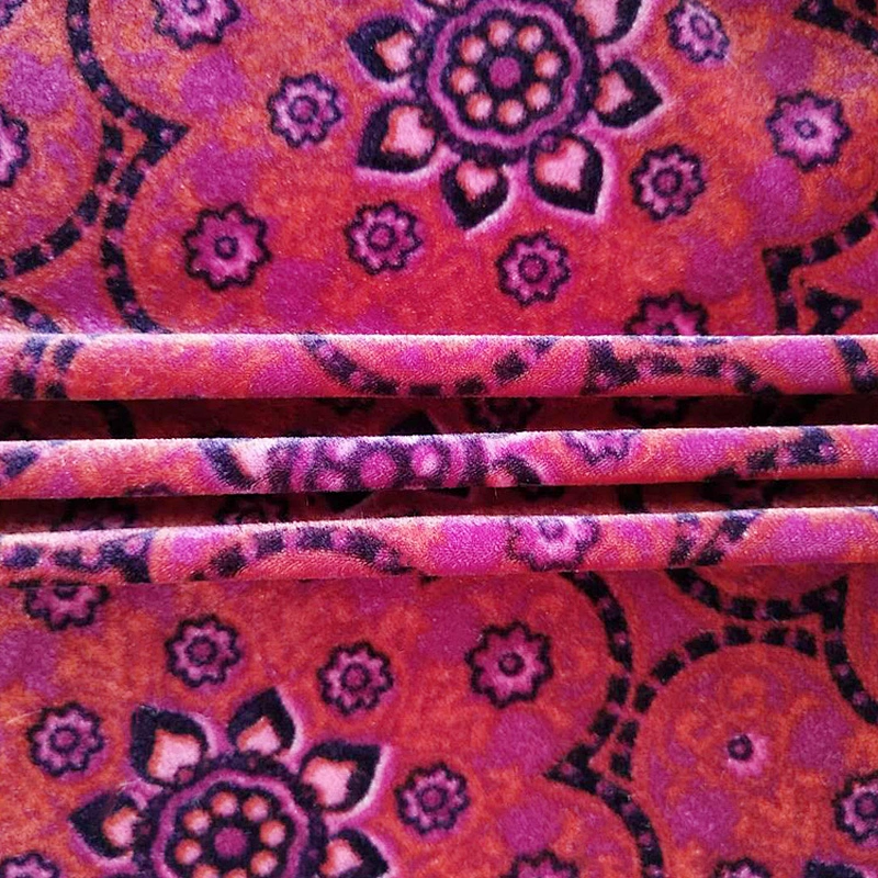 Printed Two-way Strethed Velvet