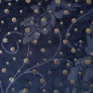 Embossed and Foil Printed Spandex Velboa