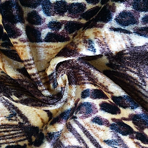 Printed Two-way Strethed Velvet