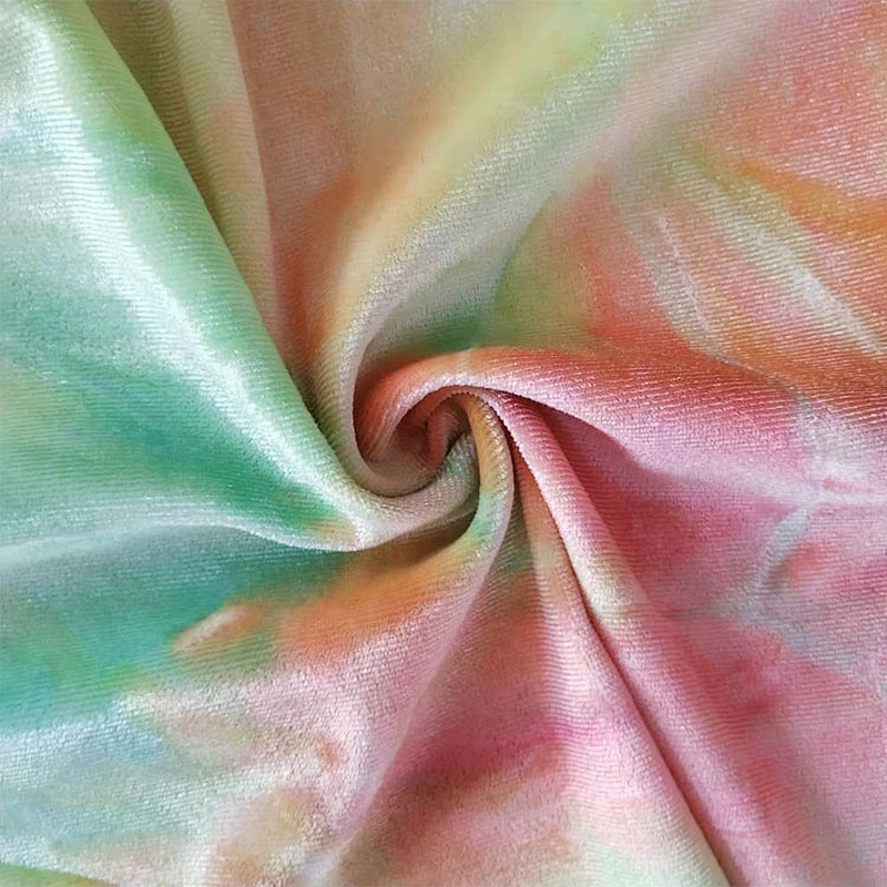 Tie Dyed Korean Velvet/Ice Velvet