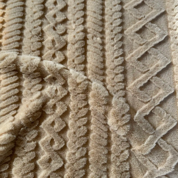 Solid and Cutted Rabbit Fleece