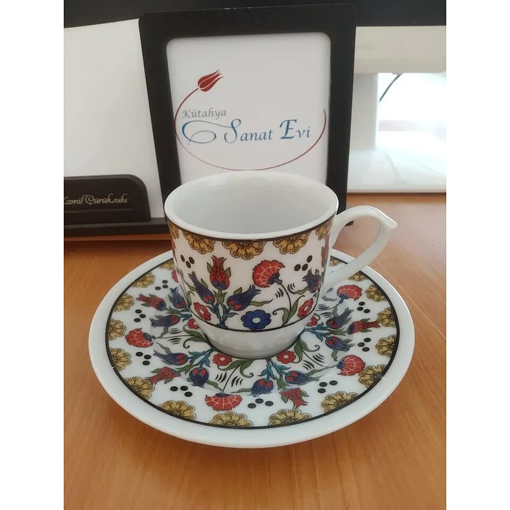 Arabic Turkish Elegant 90cc Porcelain Espresso Coffee Set Cups And ...