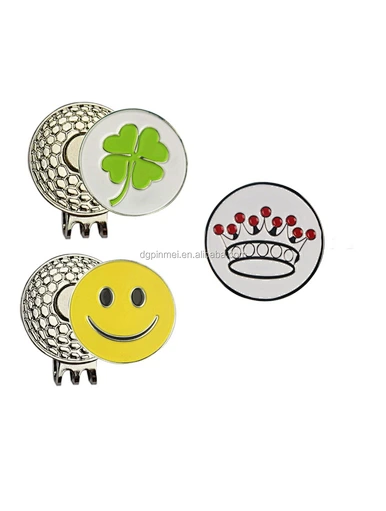 The golf cap clip ball marker is a practical and stylish accessory for golfers. This clip attaches securely to caps or visors, providing easy access to the detachable ball marker.