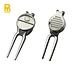 Ball mark repair tool - a handy gadget for golfers. Easily fix divots on the green with this compact and durable tool. Keep the course in great condition and ensure a smooth putting surface. A must-have accessory for every golfer's bag.