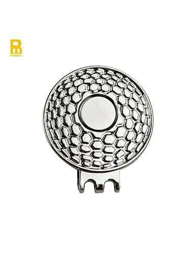 The magnetic golf hat clip is a convenient and practical accessory for golfers. This clip attaches securely to hats or visors, providing easy access to the detachable ball marker.