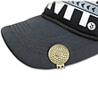 The golf hat clip with ball marker is a convenient and functional accessory for golfers. This clip attaches securely to hats or visors, providing easy access to the detachable ball marker.