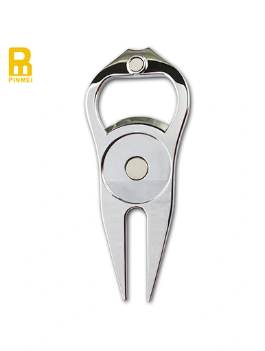 The Bottle Opener Divot Tool is a versatile accessory for golfers. It combines a divot repair tool with a bottle opener, making it a handy tool on and off the golf course.