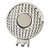 The ball marker hat clip is a practical accessory for golfers. It easily attaches to the brim of a hat, providing a convenient place to store a ball marker.