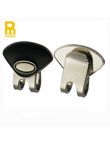 The hat golf clip is a practical accessory for golfers. It securely attaches to the brim of a hat or visor, providing a convenient place to store golf balls or tees.