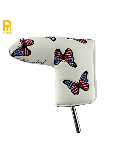 The golf headcover is a protective accessory for golf clubs. Made from durable materials, it shields the clubhead from scratches and damage during transportation. With its snug fit and stylish design, it adds a touch of personality to your golf bag.
