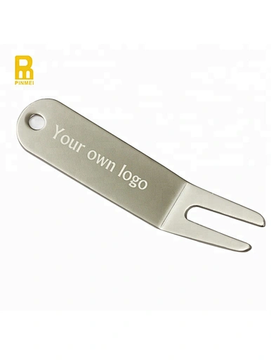 The bent golf divot tool is a versatile accessory for golfers. Its unique design features a bent handle, allowing for comfortable and efficient divot repair. Made with durable materials, it ensures long-lasting performance.