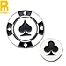 The personalised poker chip golf ball markers are unique accessories for golfers. These poker chips can be customised with names, initials, or logos, adding a personal touch to the game.