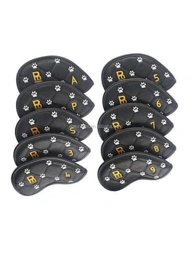 Protect your irons in style with golf club head covers. These covers are designed specifically for irons, providing a snug fit and shielding them from scratches and dings.