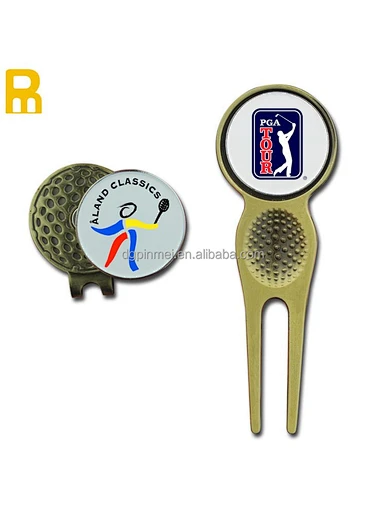 The divot tool and ball marker is a versatile accessory for golfers. This compact tool serves two purposes - it can repair divots on the green and also functions as a ball marker.