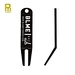 The golf repair tool is an essential accessory for repairing ball marks on the green. The tool features a sturdy prong and is made with durable materials to ensure longevity.