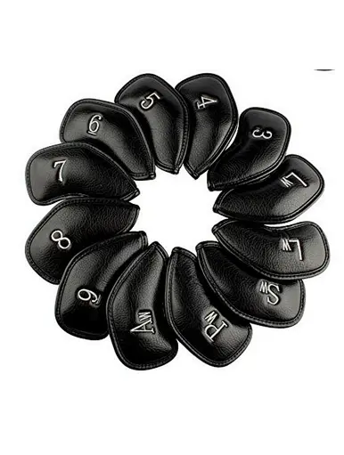 Protect your irons in style with our leather iron head covers. Made from high-quality materials, our covers offer superior protection and durability for your clubs.
