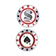 Make your mark on the course with our custom ball marker poker chip. Featuring your name or logo, our high-quality chip is made from durable materials, providing practicality and function for every golfer.