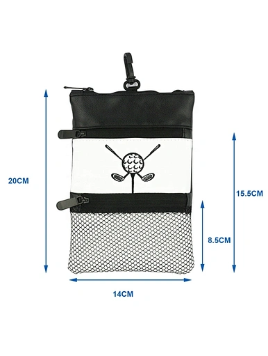 Stay organised on the course with our leather golf pouch. Made from premium materials, our pouch provides ample space to store your golf accessories. The sleek and stylish design adds a touch of sophistication to your golf bag.