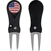 A switch blade divot tool is a versatile and essential golf accessory equipped with a sharp blade and prongs for repairing divots and ball marks on the greens. Its automatic and retractable design ensures easy use and convenient carrying.