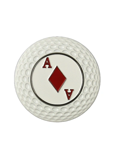 A golf poker chip is a unique accessory for golfers. This small, round chip is used as a ball marker during a round of golf. It features a distinctive design or logo and is made from durable materials.